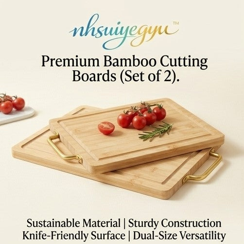 nhsuiyegyu™ Bamboo Cutting Board Set (Set of 2)