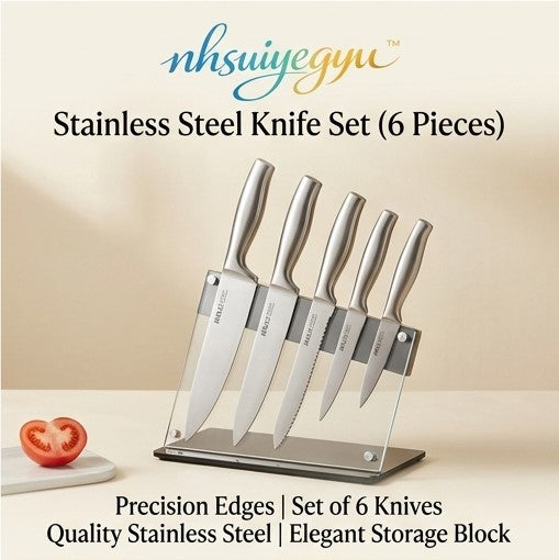 nhsuiyegyu™ Stainless Steel Knife Set (6 Pieces)